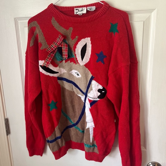Sweaters - Vintage Red Reindeer Sweater
